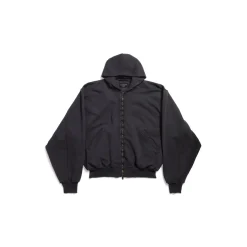 Men's Agaicnelab Hooded Bomber in Black/orange