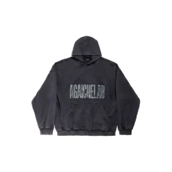 Men's Agaicnelab Hoodie Large Fit in Black