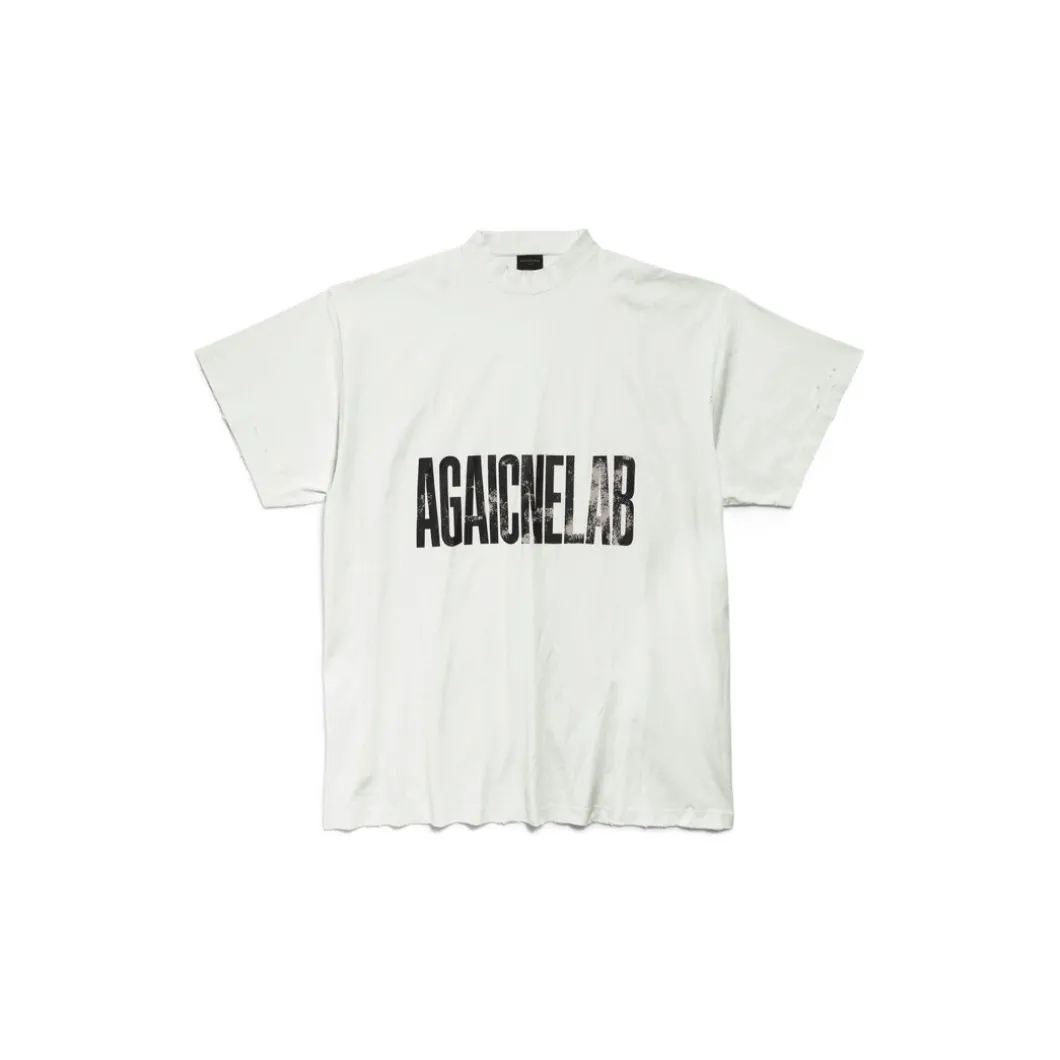Men's Agaicnelab T-shirt Oversized Fit in White