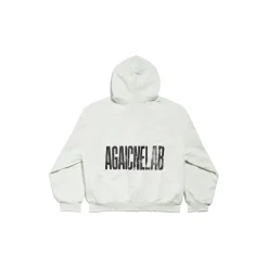 Men's Agaicnelab Zip-up Hoodie Regular Fit in White
