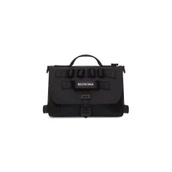 Men's Army Messenger Bag in Black