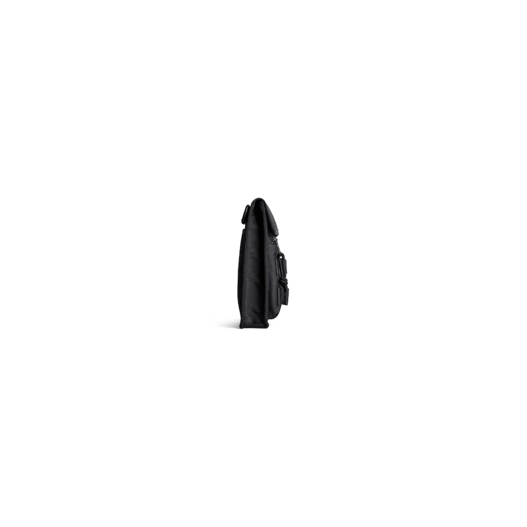 Men's Army Small Pouch With Strap in Black