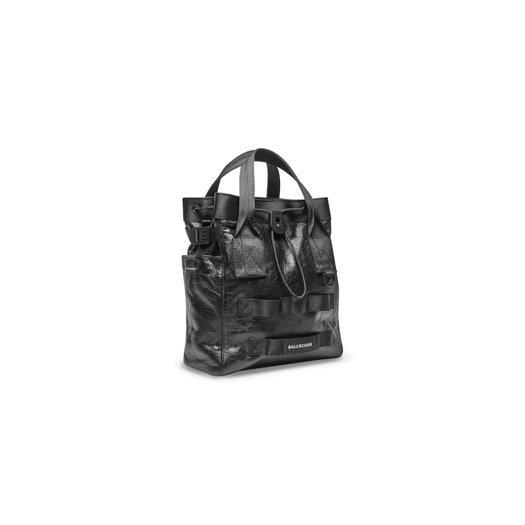 Men's Army Small Tote Bag in Black