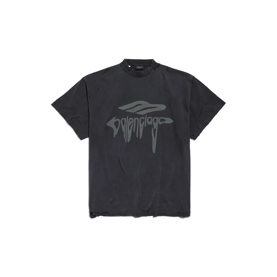 Men's 3b Liquefied T-shirt Oversized in Black/grey
