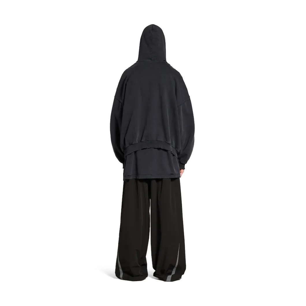 Men's 3b Liquified Hoodie Large Fit in Black/grey