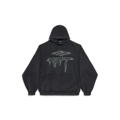 Men's 3b Liquified Hoodie Large Fit in Black/grey