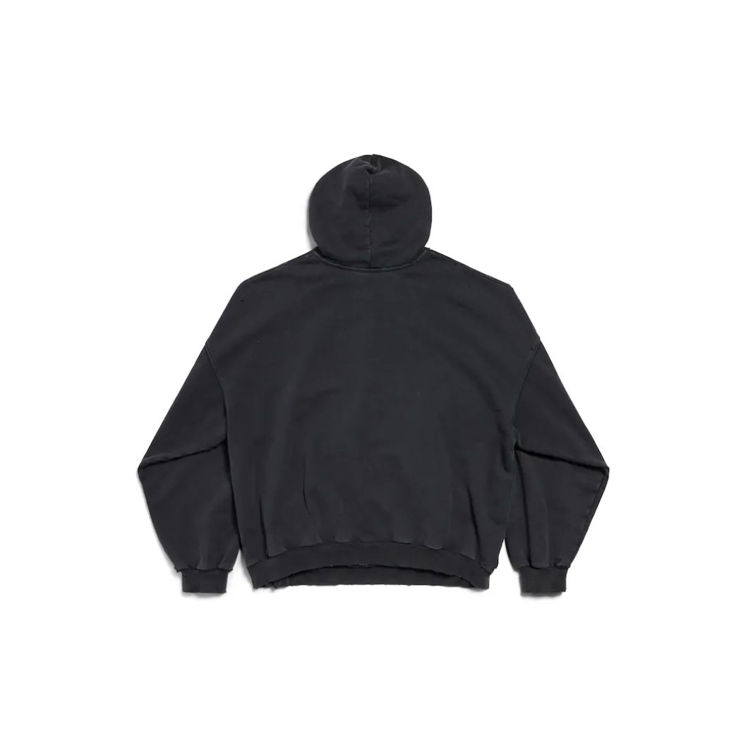 Men's 3b Liquified Hoodie Large Fit in Black/grey
