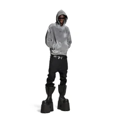 Men's Balenciaga Back Hoodie Medium Fit in Grey
