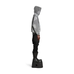 Men's Balenciaga Back Hoodie Medium Fit in Grey