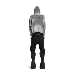 Men's Balenciaga Back Hoodie Medium Fit in Grey