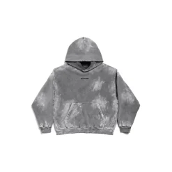 Men's Balenciaga Back Hoodie Medium Fit in Grey