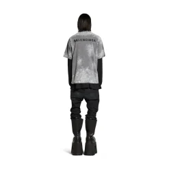 Men's Balenciaga Back T-shirt Medium Fit in Grey