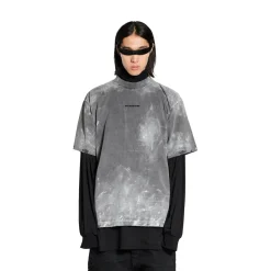 Men's Balenciaga Back T-shirt Medium Fit in Grey