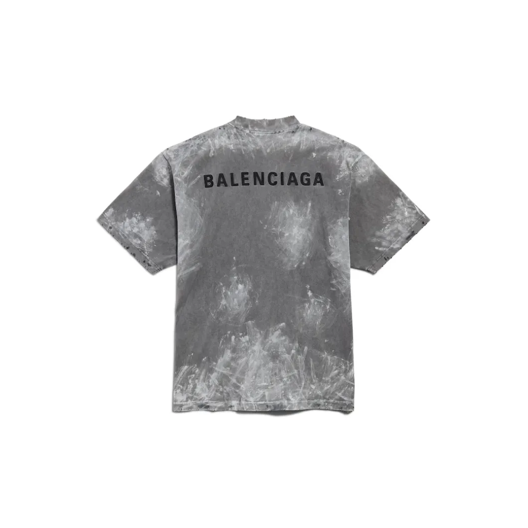 Men's Balenciaga Back T-shirt Medium Fit in Grey