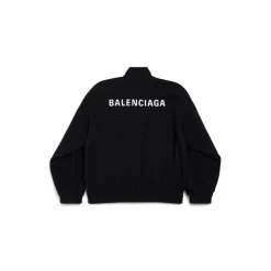 Men's Balenciaga Back Zip-up Jacket in Black/white