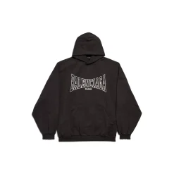 Men's Balenciaga Boxing Hoodie Large Fit in Black Faded