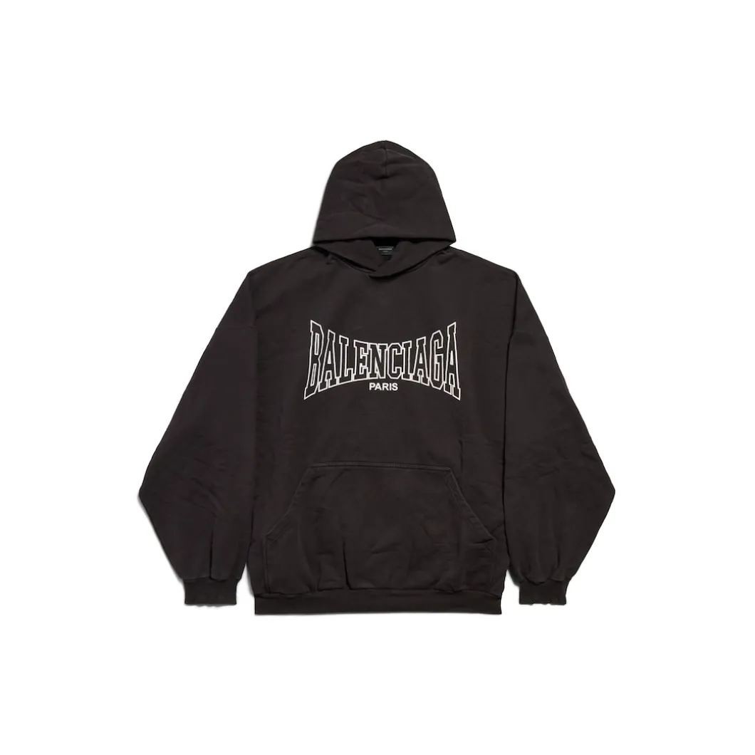 Men's Balenciaga Boxing Hoodie Large Fit in Black Faded