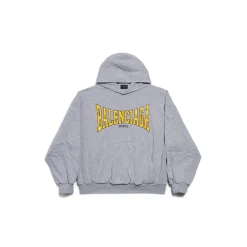 Men's Balenciaga Boxing Lined Hoodie Regular Fit in Grey
