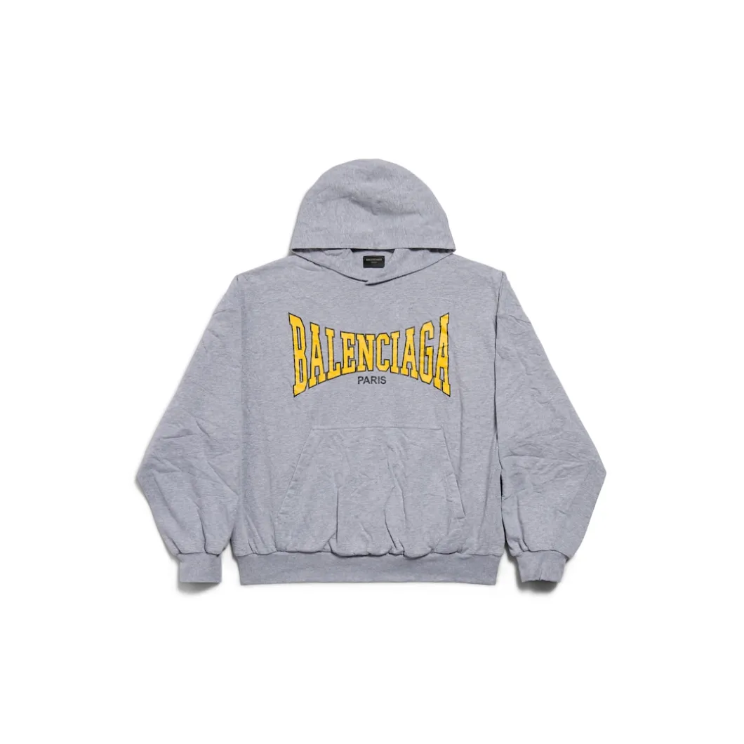 Men's Balenciaga Boxing Lined Hoodie Regular Fit in Grey