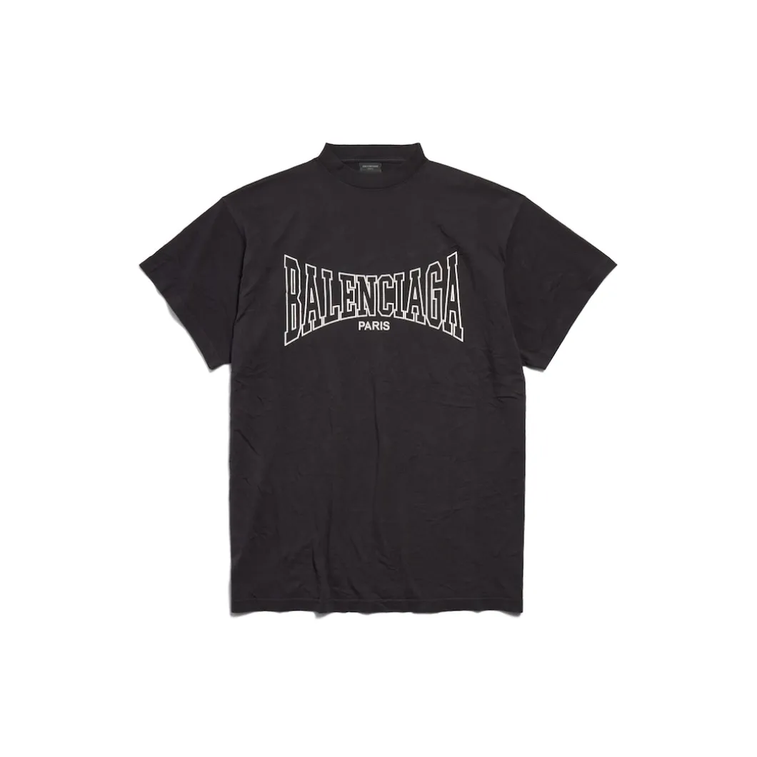 Men's Balenciaga Boxing T-shirt Oversize Fit in Black