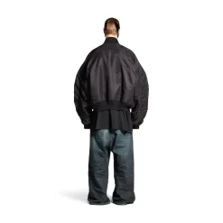Men's Balenciaga Boxing Varsity Jacket in Black