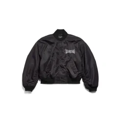 Men's Balenciaga Boxing Varsity Jacket in Black