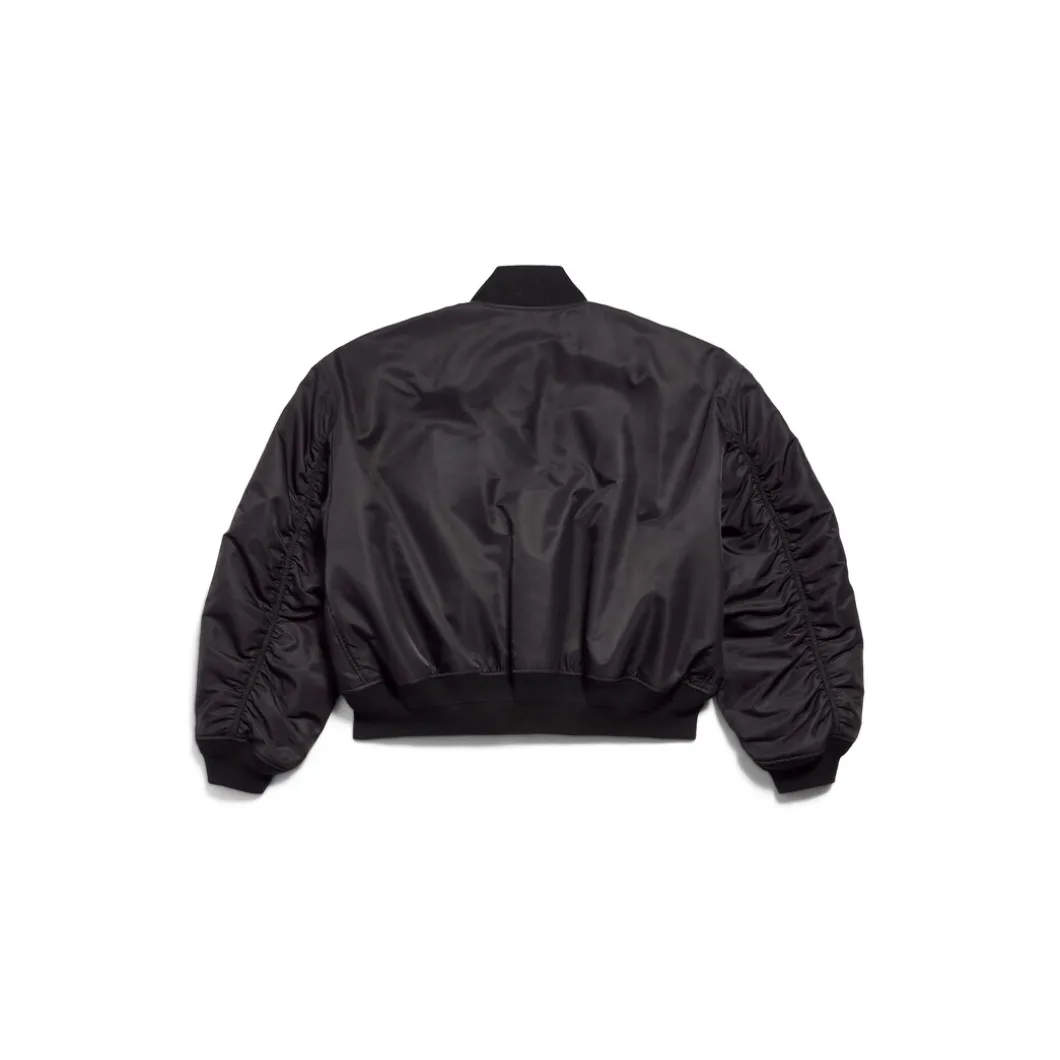 Men's Balenciaga Boxing Varsity Jacket in Black