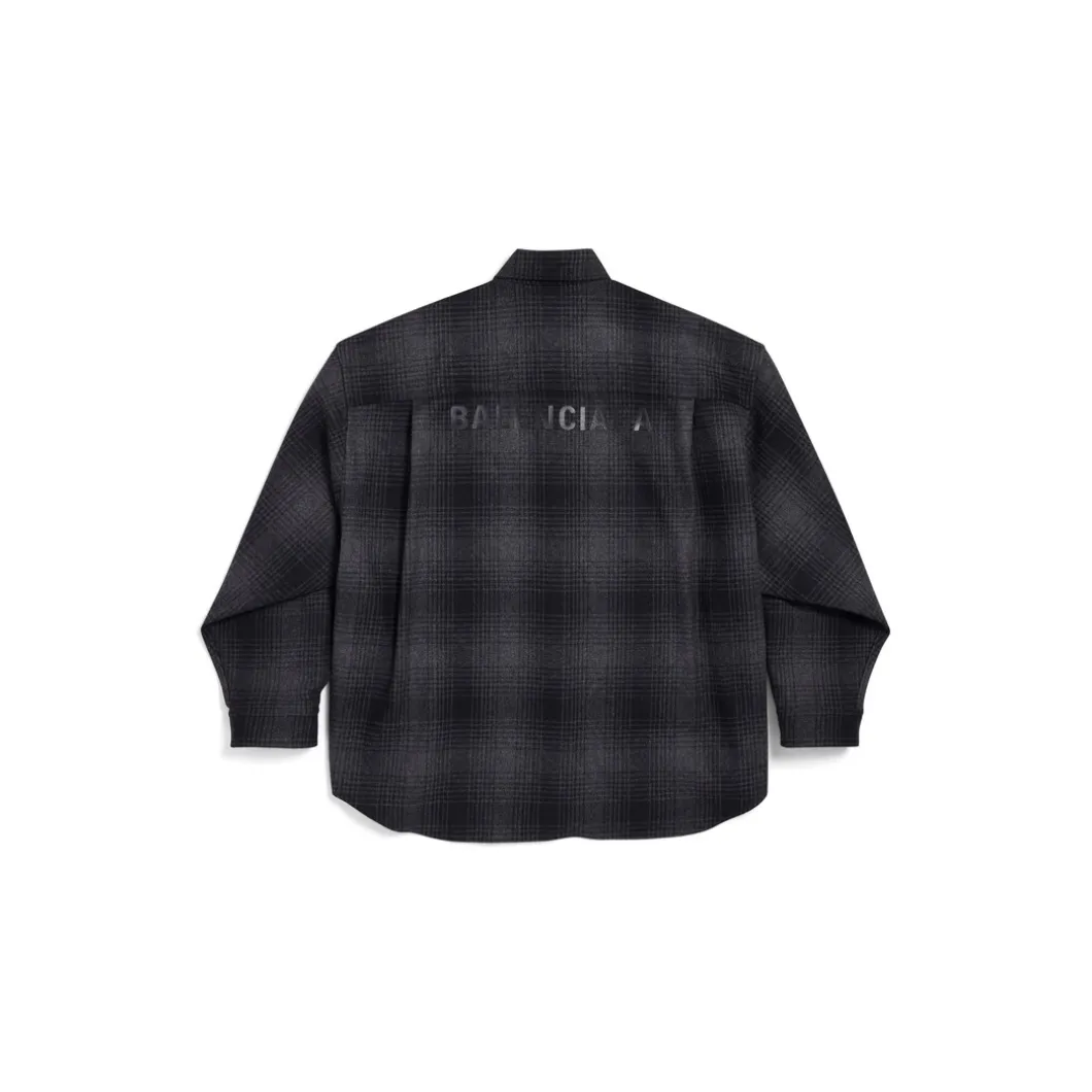 Men's Balenciaga Oversized Shirt in Grey/black