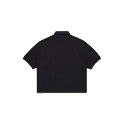 Men's Bb Classic Balenciaga Polo Shirt Oversized in Black