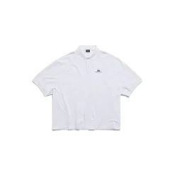 Men's Bb Classic Balenciaga Polo Shirt Oversized in White