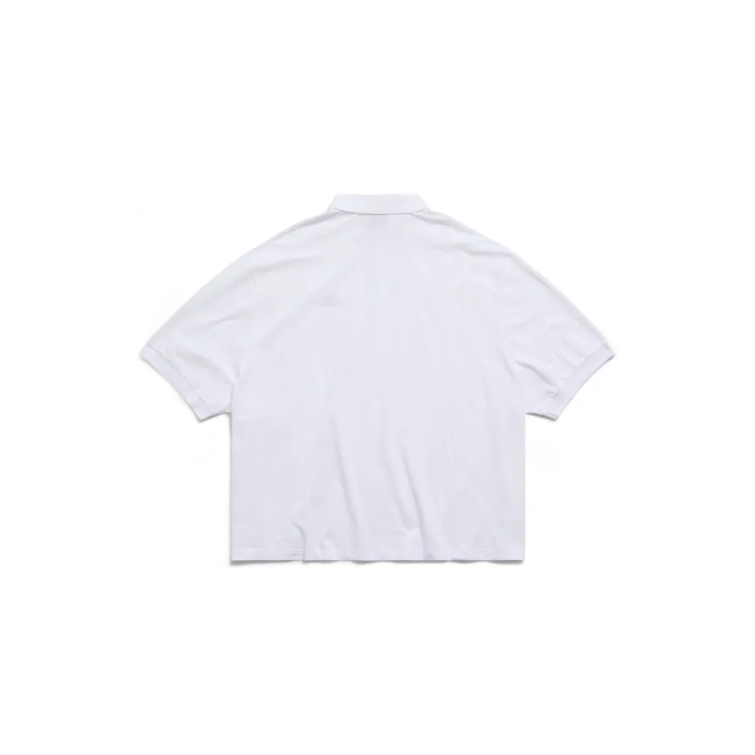 Men's Bb Classic Balenciaga Polo Shirt Oversized in White