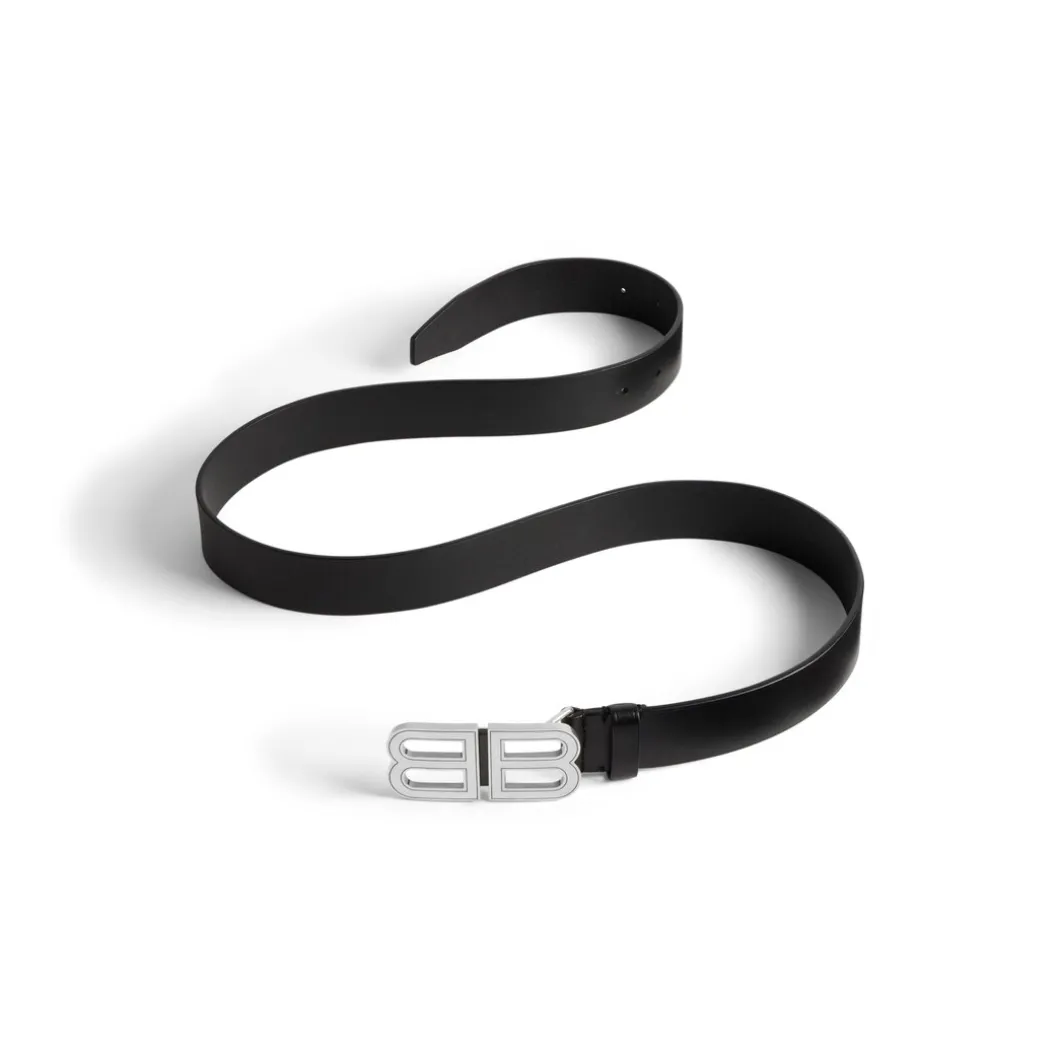 Men's Bb Hourglass Large Belt in Black