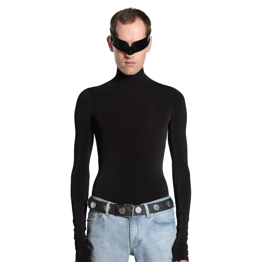 Men's Bottle Caps Belt in Black