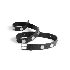 Men's Bottle Caps Belt in Black