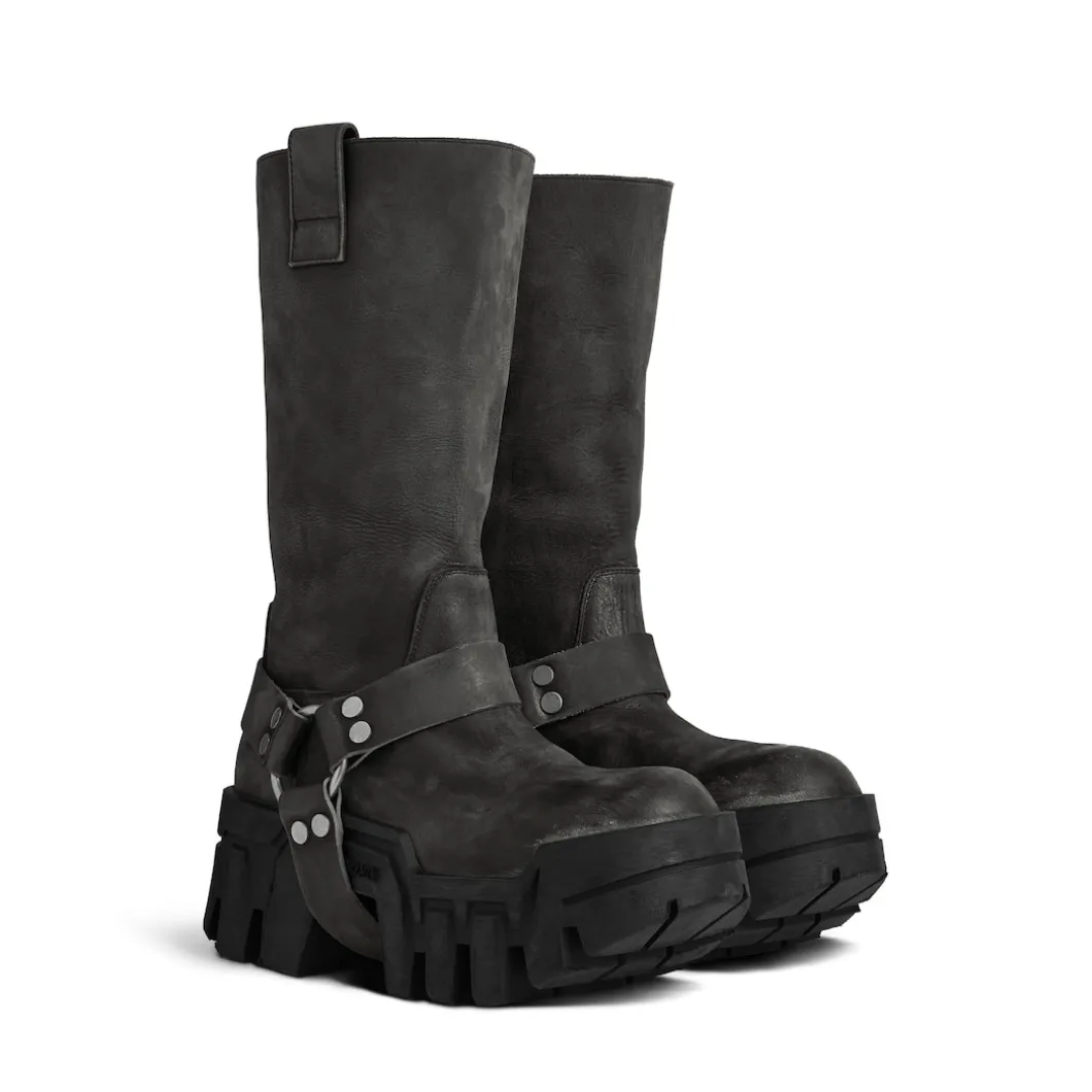 Men's Bulldozer Harness Boot in Black