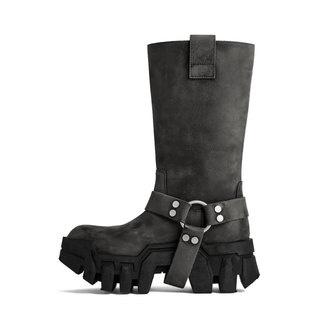 Men's Bulldozer Harness Boot in Black