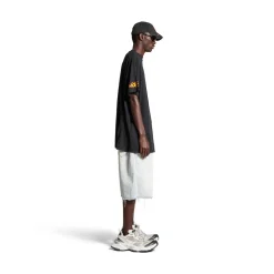 Men's Burning Unity T-shirt Oversized in Black