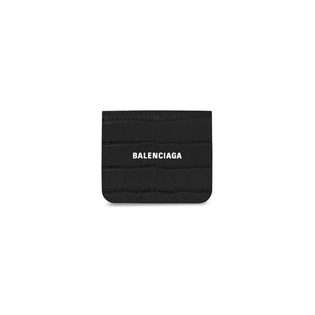 Men's Cash Flap Coin And Card Holder in Black