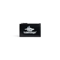 Men's Cash Large Long Coin And Card Holder Box in Black/white