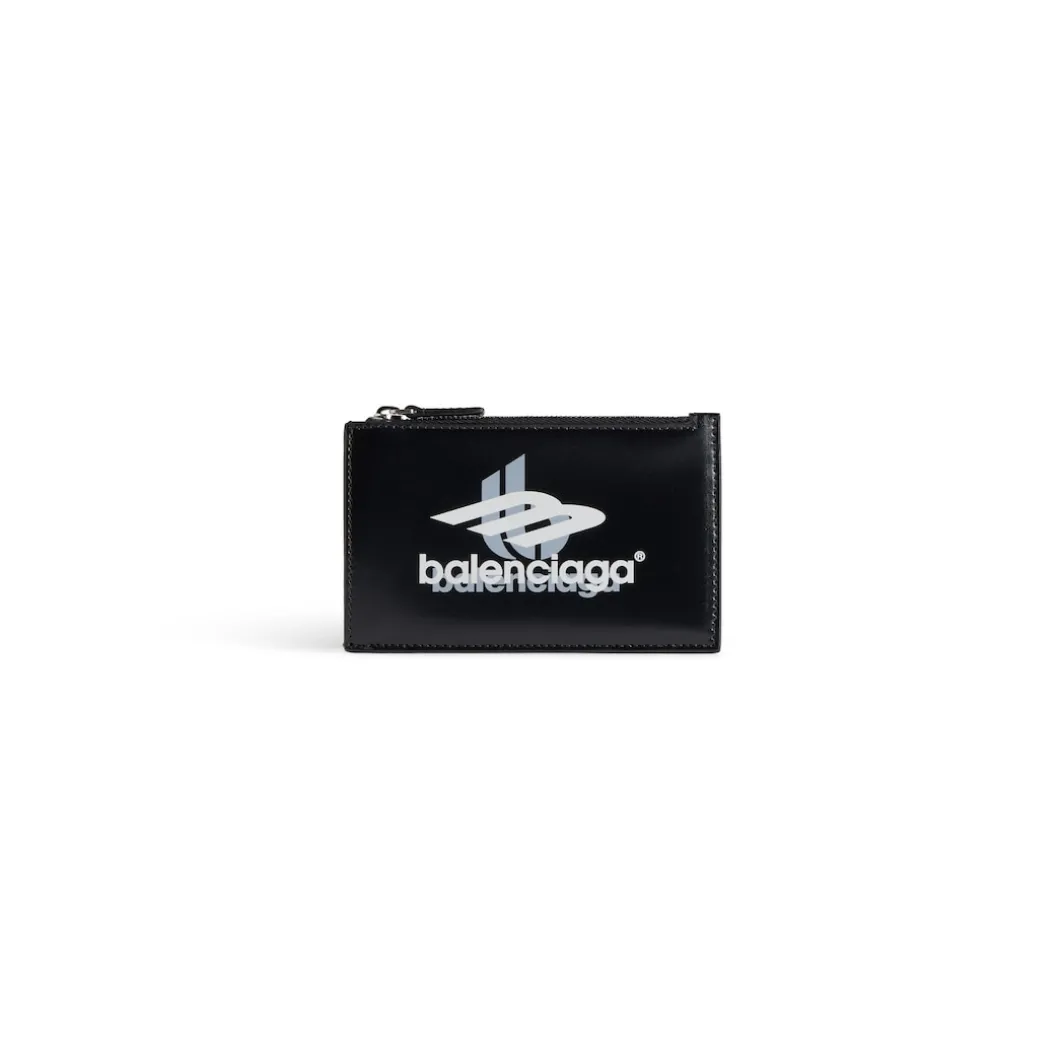 Men's Cash Large Long Coin And Card Holder Box in Black/white