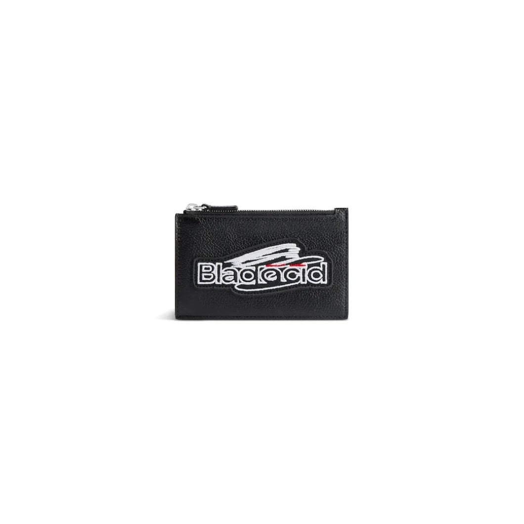 Men's Cash Large Long Coin And Card Holder in Black