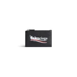 Men's Cash Large Long Coin And Card Holder in Black
