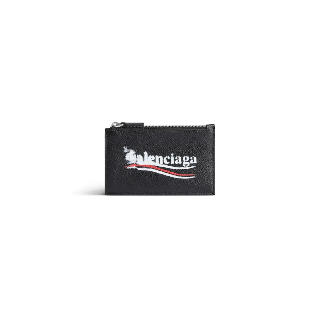 Men's Cash Large Long Coin And Card Holder in Black