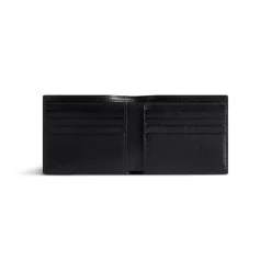 Men's Cash Square Folded Wallet in Black