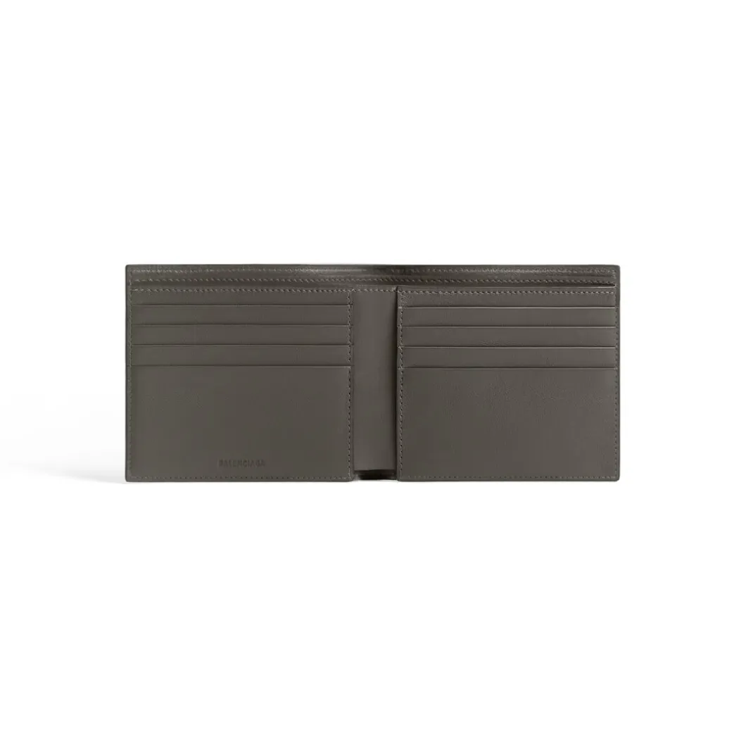 Men's Cash Square Folded Wallet in Dark Green