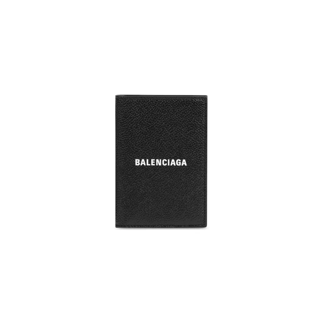 Men's Cash Vertical Bifolded Wallet in Black/white