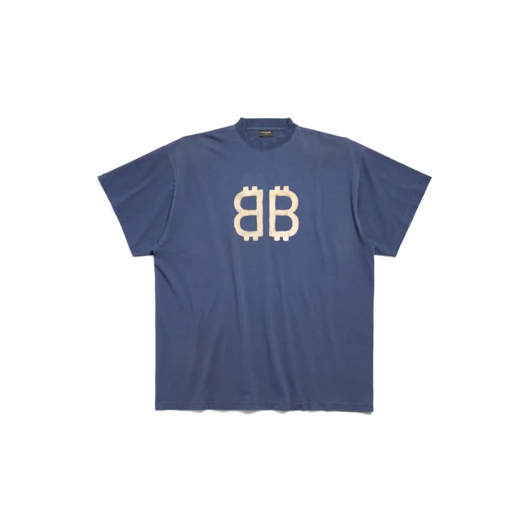 Men's Crypto T-shirt Oversized in Blue