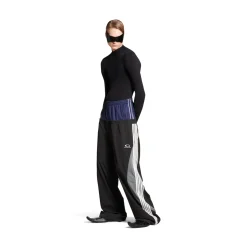 Men's Cut-up Tracksuit Pants in Black