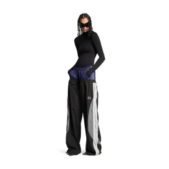 Men's Cut-up Tracksuit Pants in Black