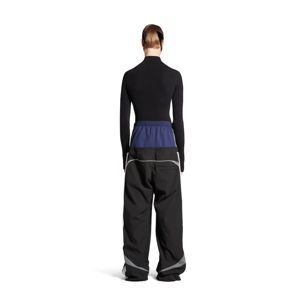Men's Cut-up Tracksuit Pants in Black